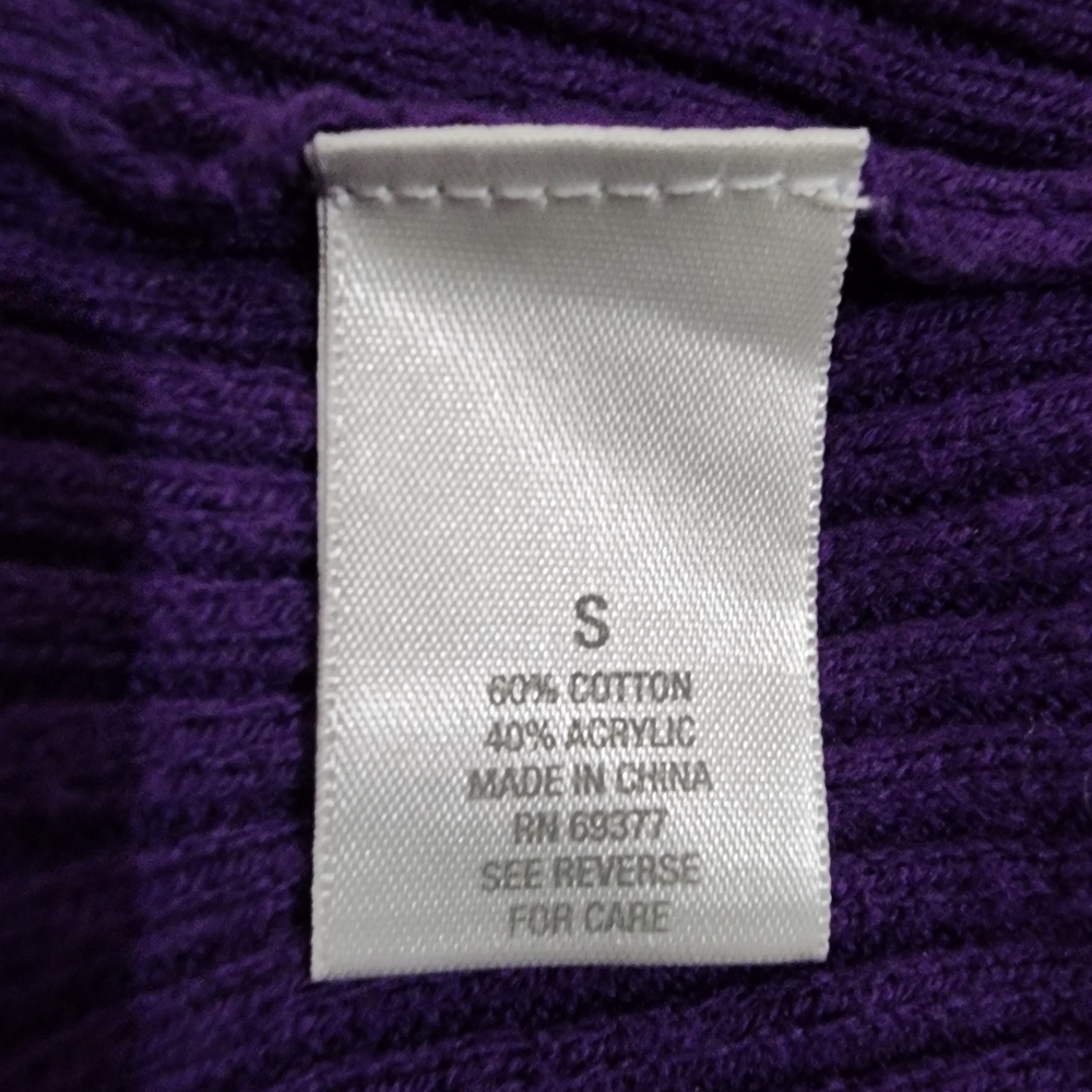 Dress Barn Purple Women's Knitted Sweater Cardigan Size S - Picture 13 of 14